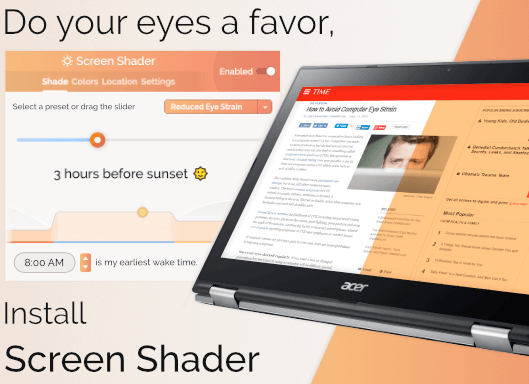 Screen Shader插件，调节 Chrome 浏览器屏幕色温