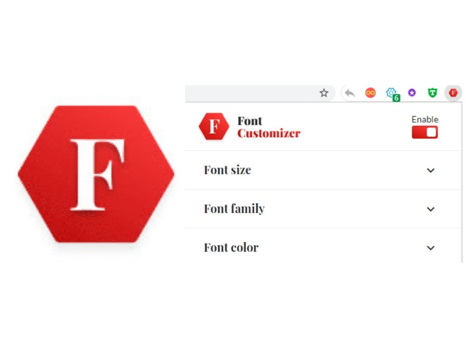 Font Customizer插件，Chrome浏览器字体修改工具