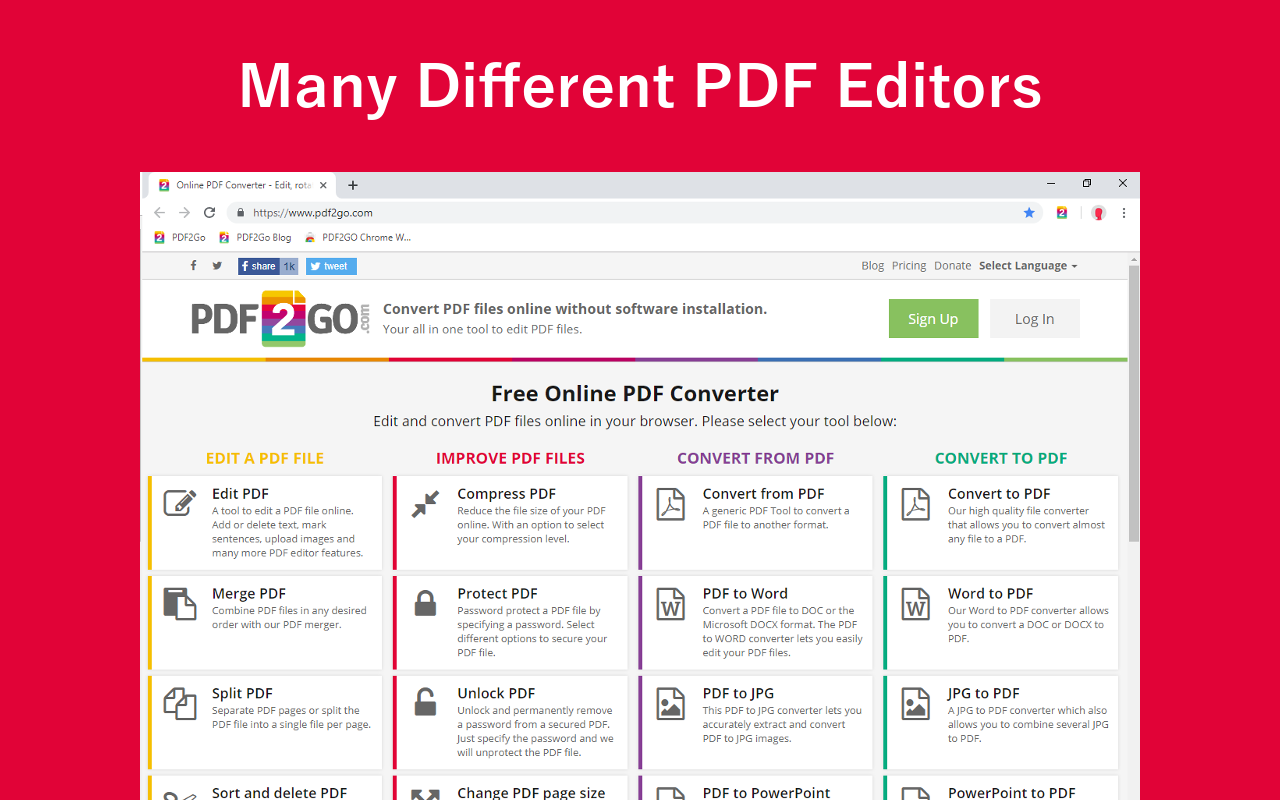 PDF2GO 插件使用教程
