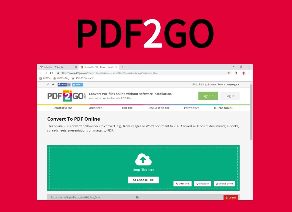 PDF2GO插件，最佳的在线PDF编辑器