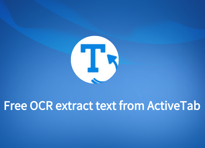 Free OCR extract text from ActiveTab插件，在线文本扫描器