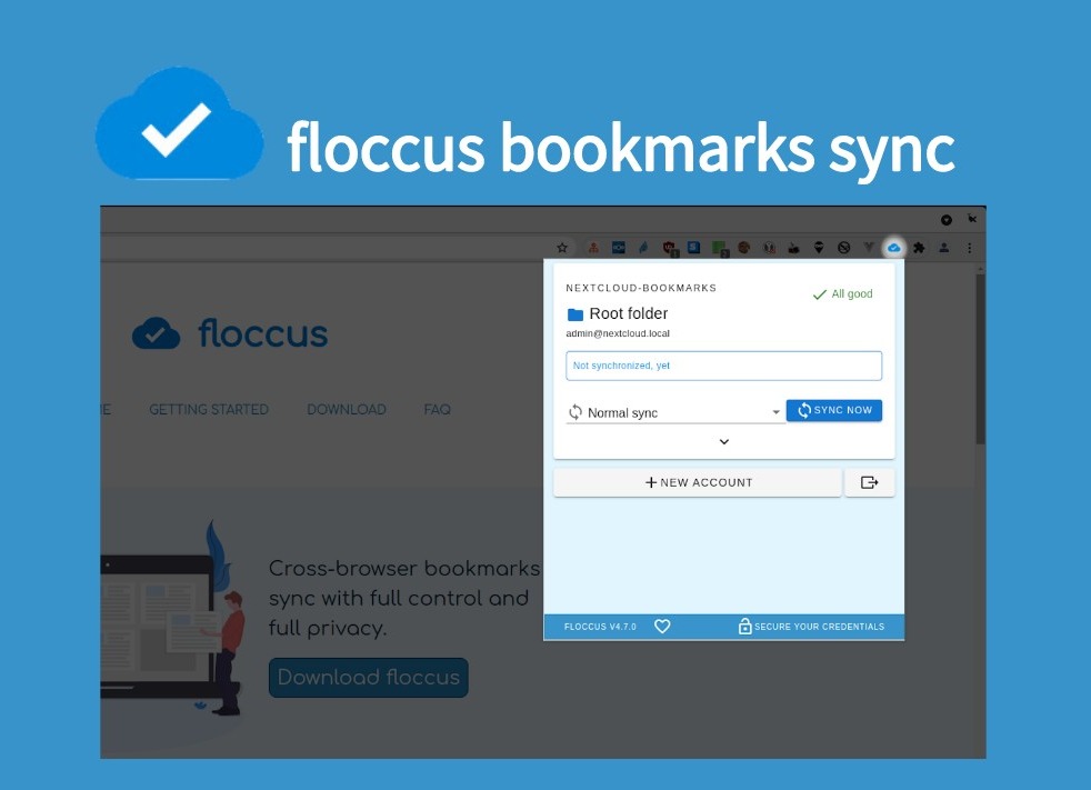 floccus bookmarks sync插件，Chrome浏览器书签同步工具
