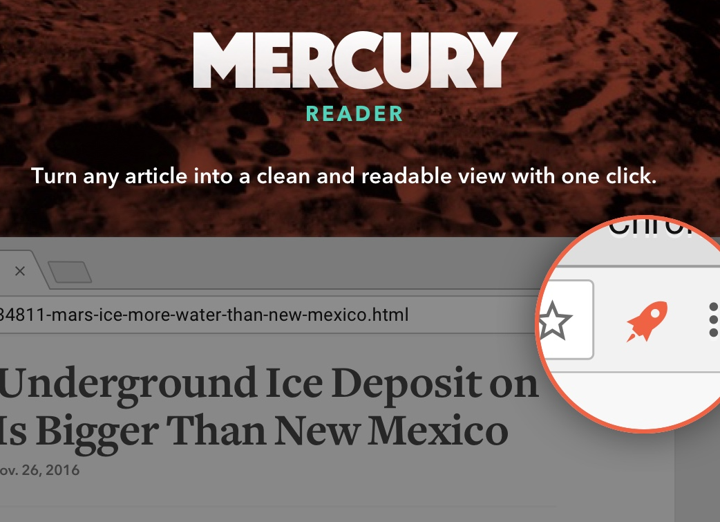 Mercury Reader插件，Chrome浏览器在线阅读器
