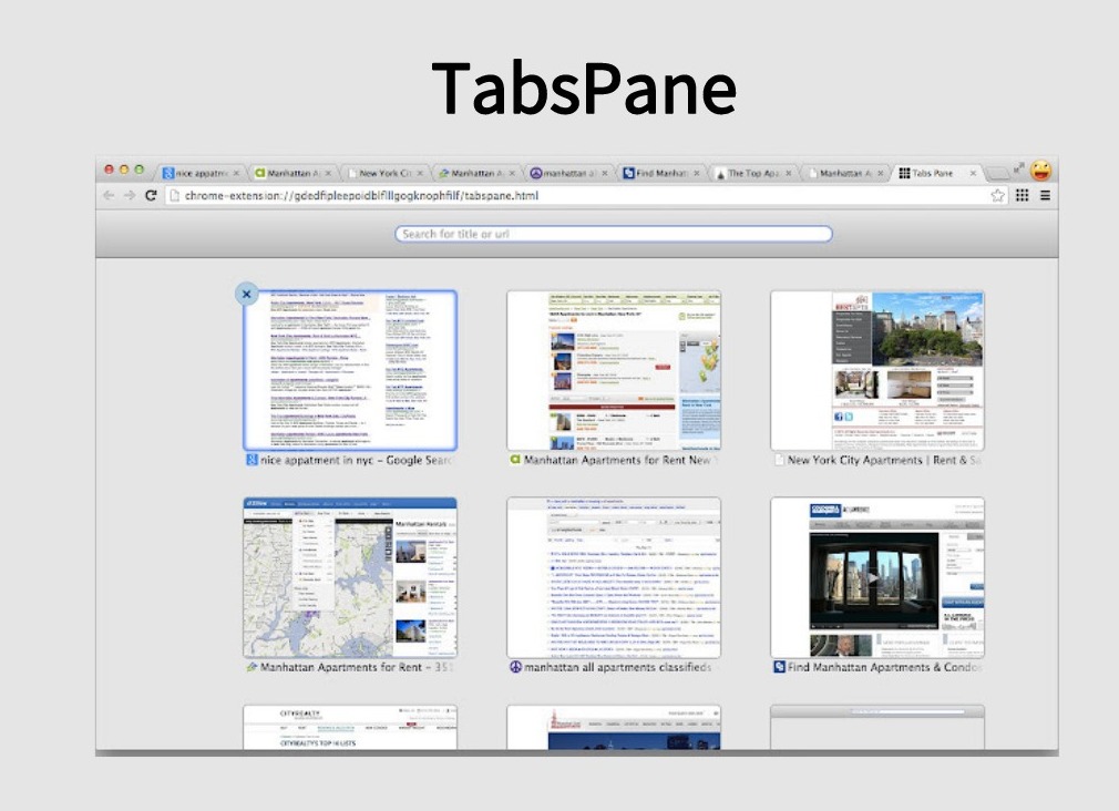  TabsPane插件，以缩略图形式显示标签页