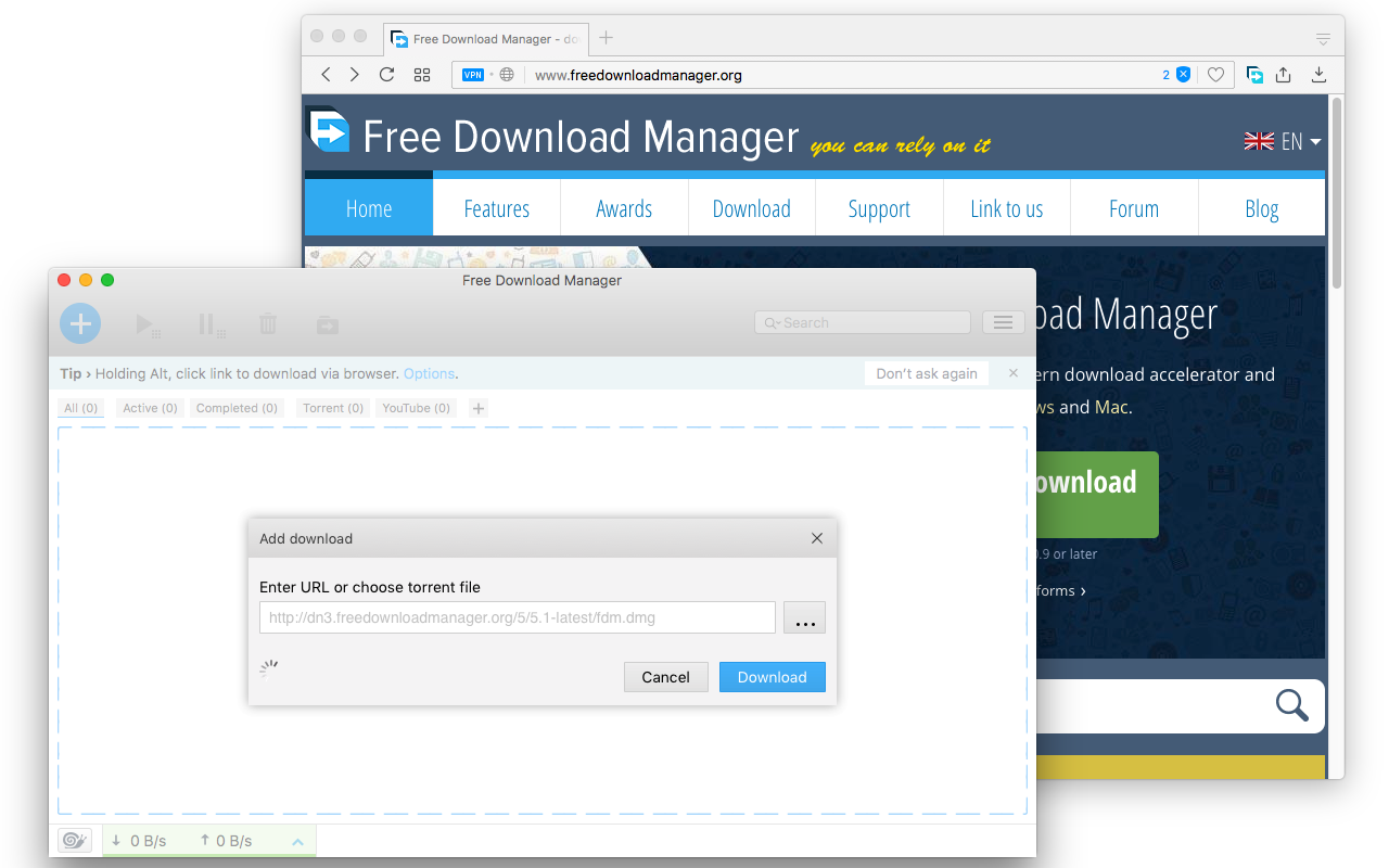 Download with Free Download Manager 插件使用教程