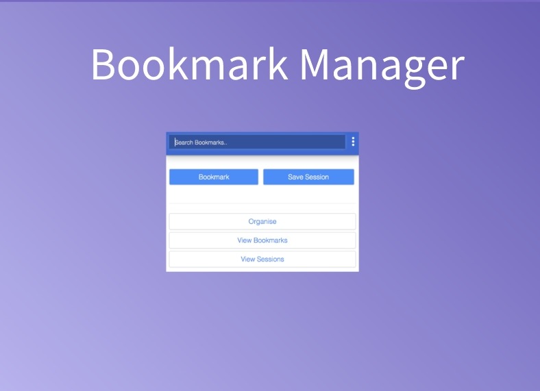 Bookmark Manager插件，浏览器在线全新书签管理器