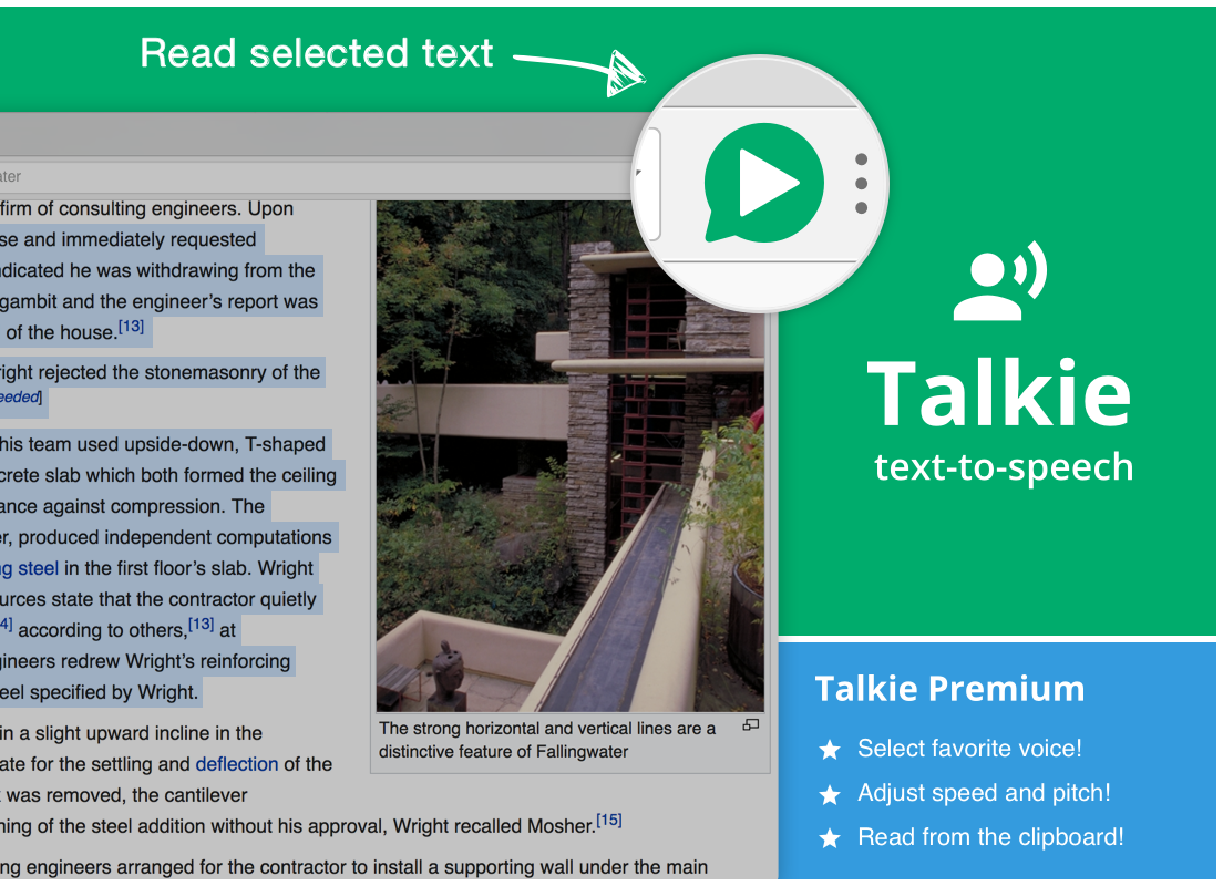 Talkie插件，Chrome浏览器文本转语音工具