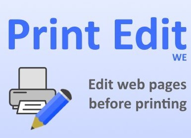 Print Edit WE插件，Chrome 浏览器网页编辑工具