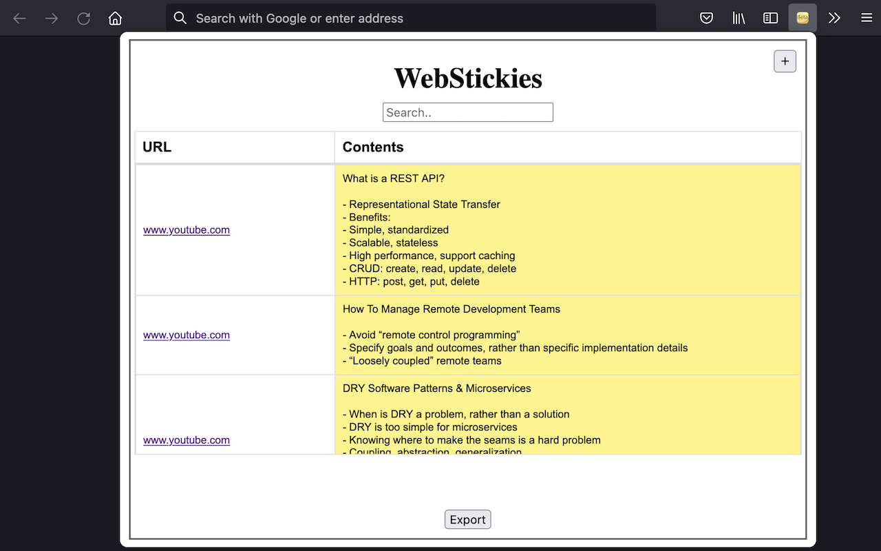 WebStickies 插件使用教程