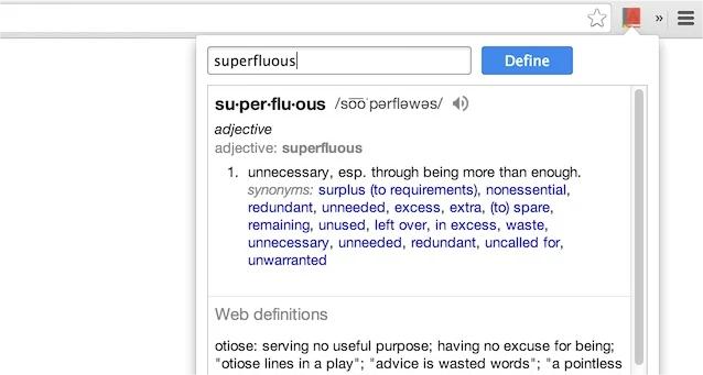 Google Dictionary 插件使用教程