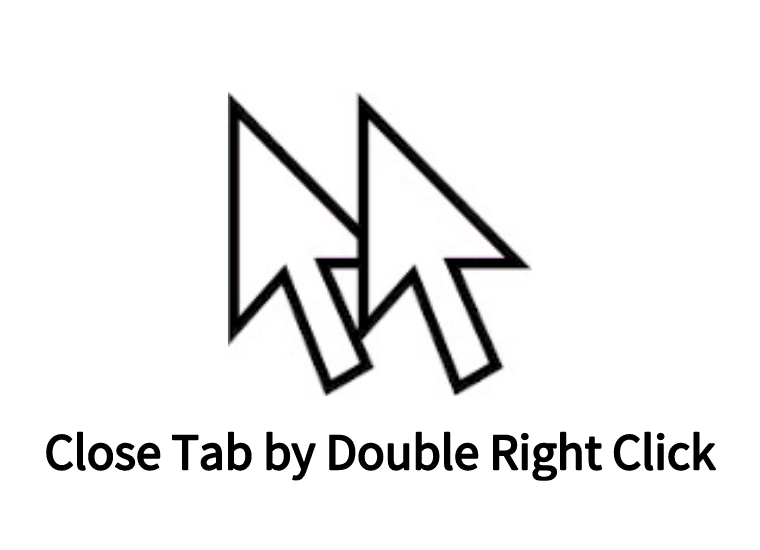 Close Tab by Double Right Click插件，双击右键关闭选项卡