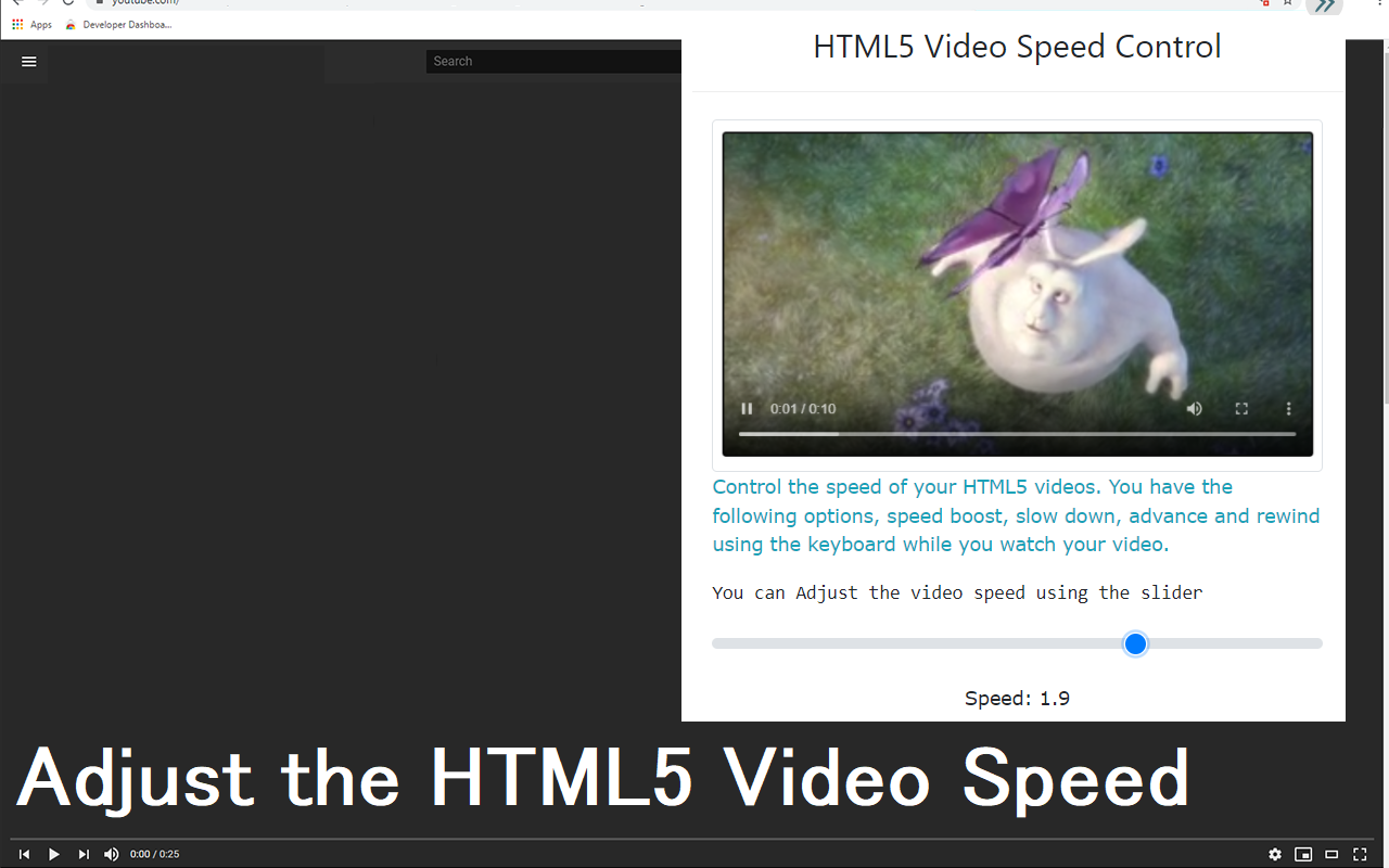 HTML5 视频速度控制插件使用教程