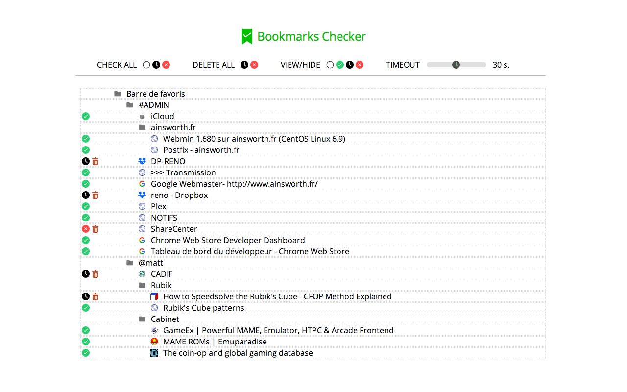 Bookmarks Checker 插件使用教程