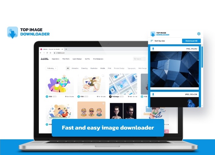 Tap Image Downloader插件，一键下载不同格式的网页图片