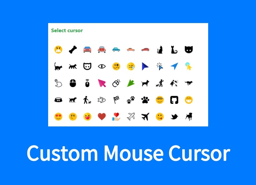 Custom Mouse Cursor插件，免费快速自定义鼠标光标