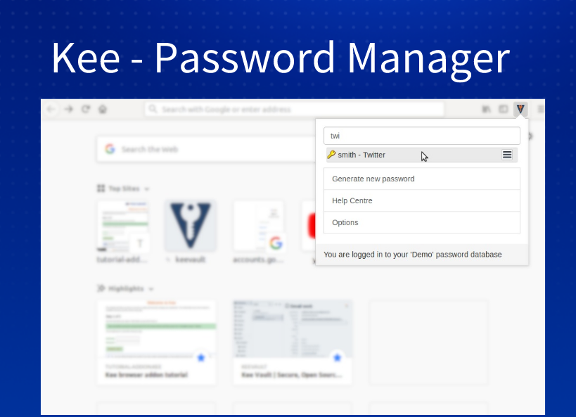 Kee - Password Manager插件，网页密码自动保存与填充