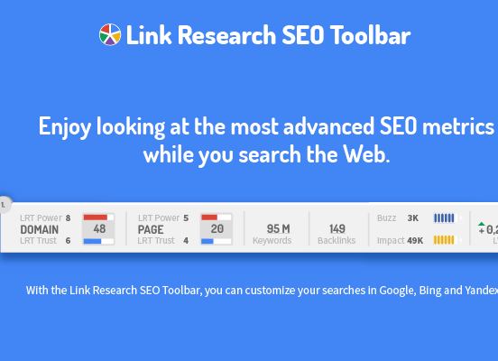 Link Research SEO Toolbar插件，链接搜索引擎优化工具栏