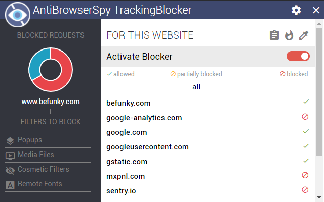 AntiBrowserSpy TrackingBlocker 插件使用教程