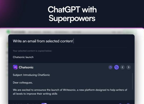 ChatSonic 插件，基于ChatGPT的多功能实用工具