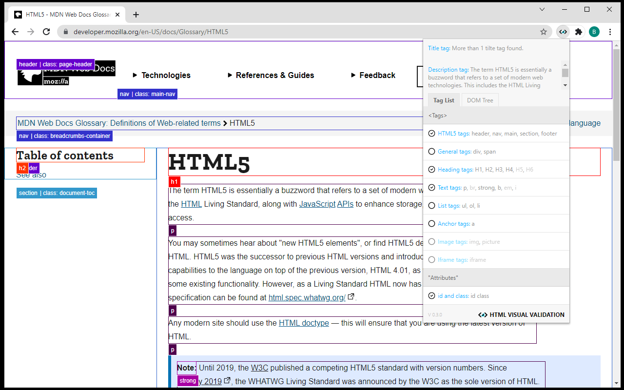 HTML Visual Validation 插件使用教程
