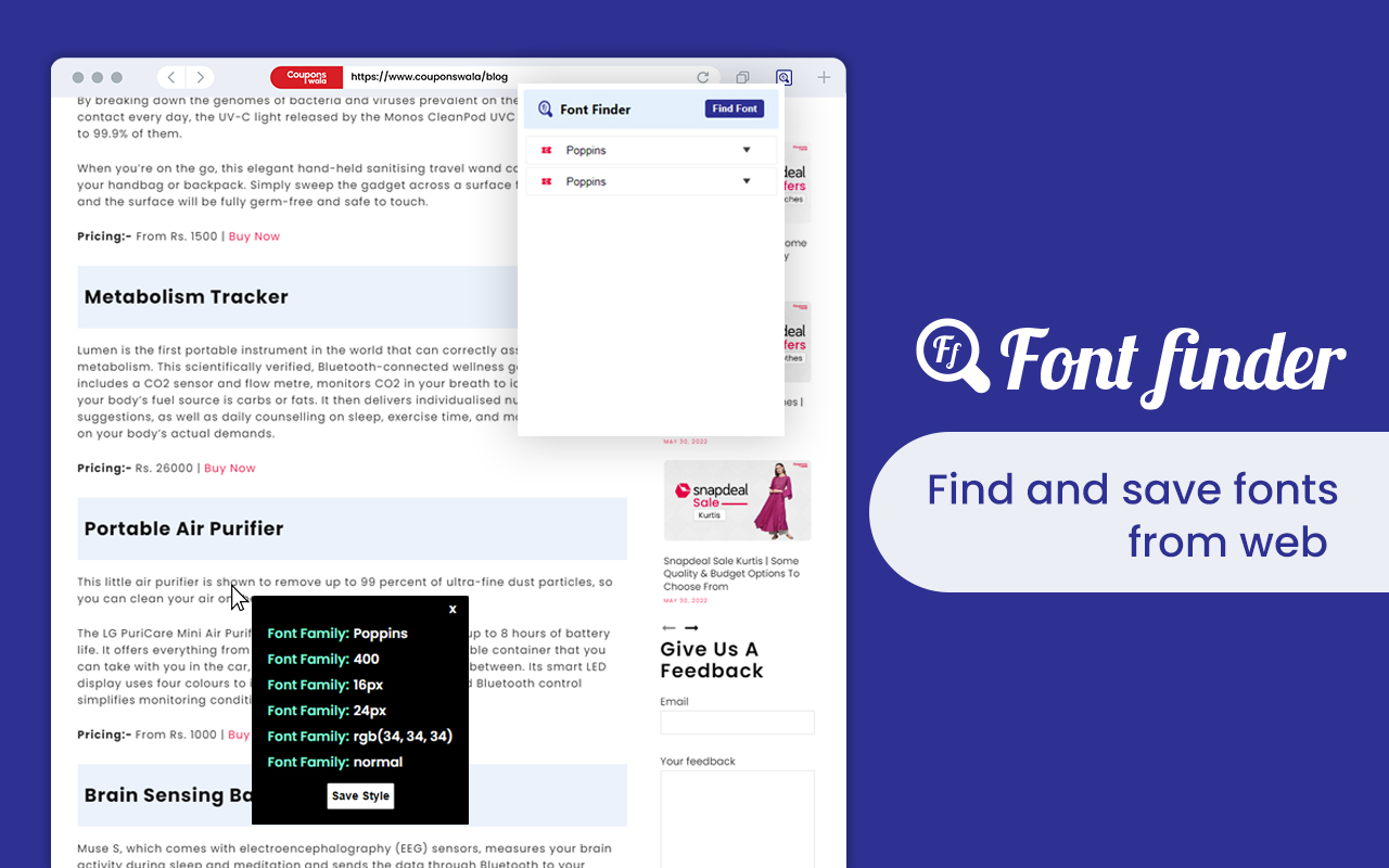 Font Finder 插件使用教程